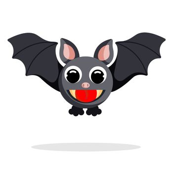 bat in flat style vector image