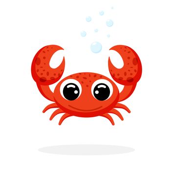 crab in flat style vector image