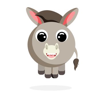 donkey in flat style vector image