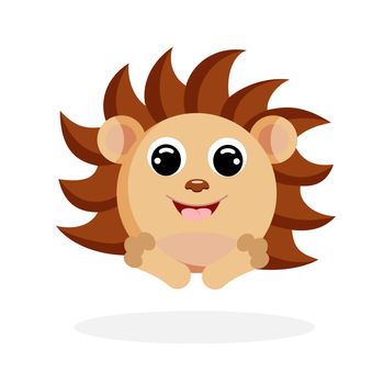 hedgehog in flat style vector image