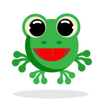 frog in flat style vector image