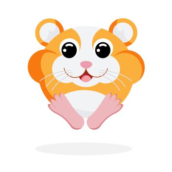 hamster in flat style vector image