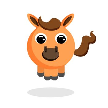 horse in flat style vector image