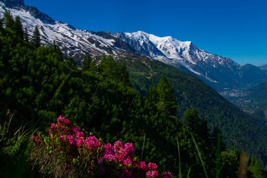 landscape of the Alps in France Haute Savoie
