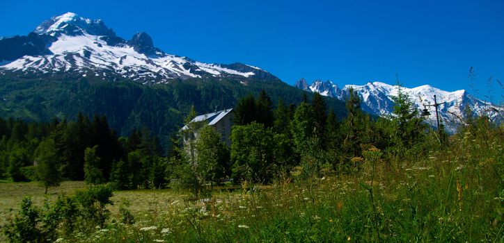 landscape of the Alps in France Haute Savoie