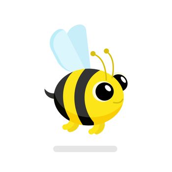 bee in flat style vector image