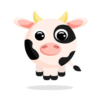 cow in flat style vector image