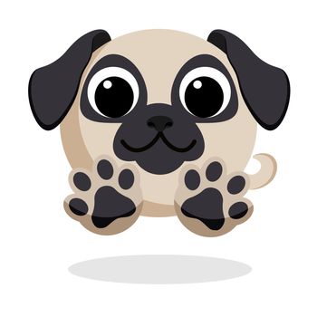 dog in flat style vector image