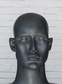 Abstract image of human face, portrait of mannequin head