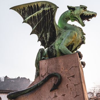Dragon on the Ljubljana bridge in Slovenia