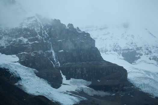 Mount Andromeda and Athabasca glacier close-up, Canadian rockies, Alberta, Canada