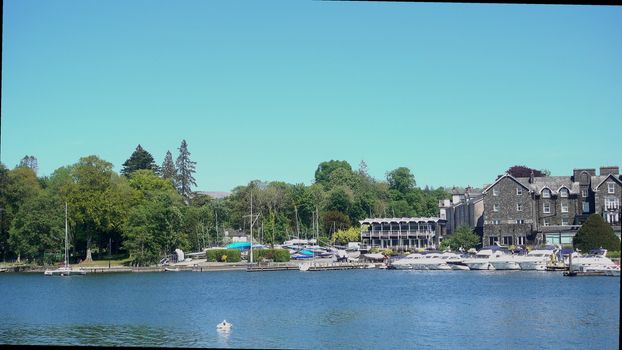 Bowness Bay on Lake Windermere in the scenic Lake District in Cumbria,