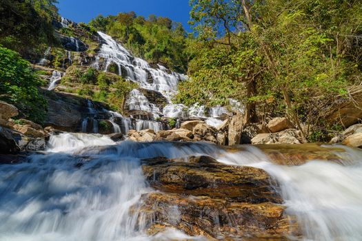Mae Ya waterfall it beautiful most famous in Doi Inthanon National Park Chiang mai,Thailand.