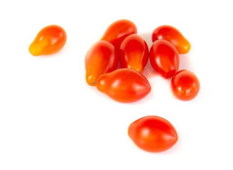 Cherry tomatoes isolated on white background, food healhty concept