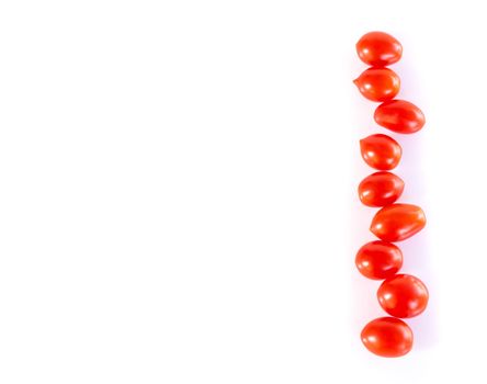 Cherry tomatoes isolated on white background, food healhty concept