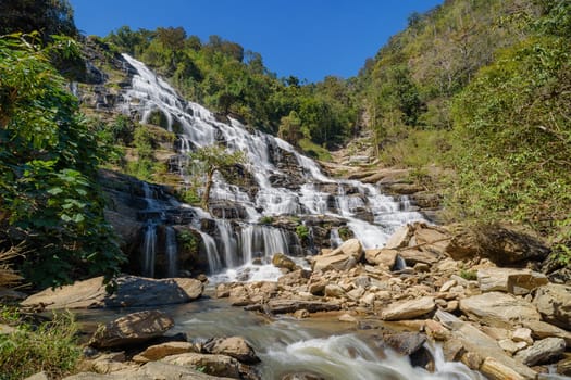 Mae Ya waterfall it beautiful most famous in Doi Inthanon National Park Chiang mai,Thailand.