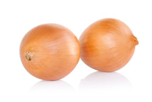 Onion isolated on white background, raw food