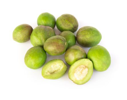 Chebulic Myrobalans isolated on white background, herb and medical