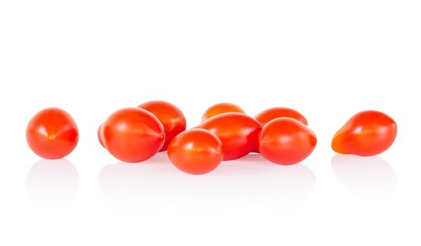 Cherry tomatoes isolated on white background, food healthy concept