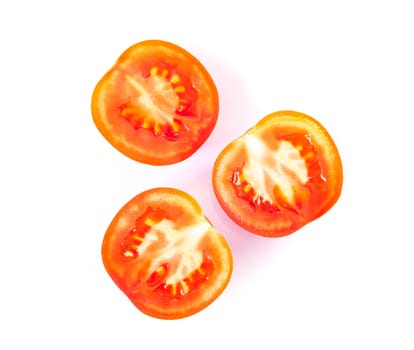 Fresh tomatoe isolated on white background, Raw food