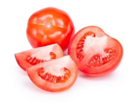 Fresh tomatoe isolated on white background, Raw food