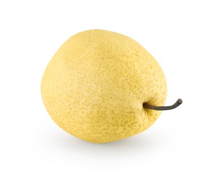 Chinese pear fruit with sliced isolated on white background