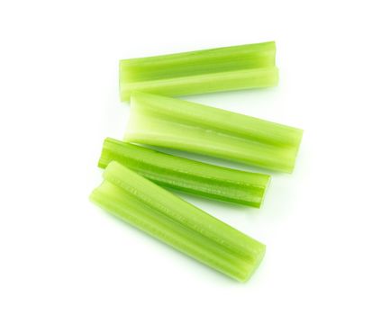 Fresh celery vegetable isolated on white background, food for health