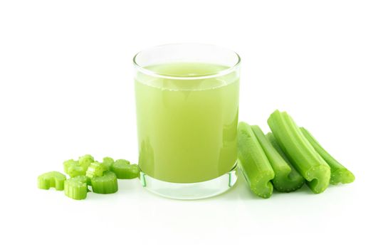 Fresh celery vegetable isolated on white background, food for health