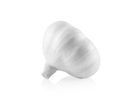 Raw garlic isolated on white background