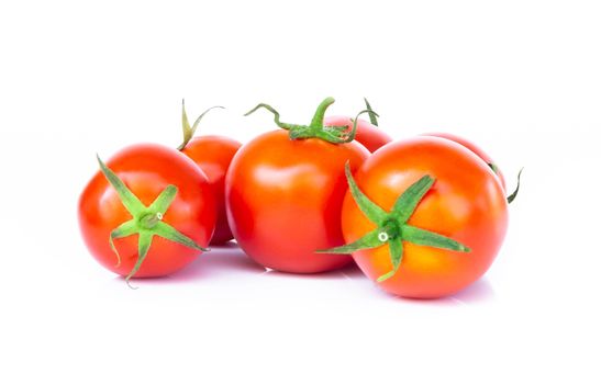 Fresh tomatoe isolated on white background, Raw food