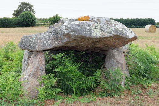 Dolmen of Kerangre - megalithic monument in Erdeven, departement Morbihan, Brittany, France
