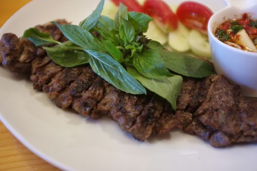 Pork Shoulder Steak with Jaew Sauce