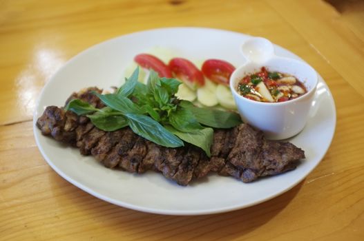 Pork Shoulder Steak with Jaew Sauce