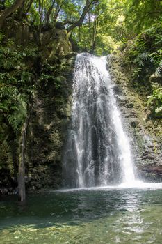walk and discover the prego salto waterfall on the island of sao miguel, azores, Portugal.