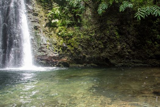 walk and discover the prego salto waterfall on the island of sao miguel, azores, Portugal.