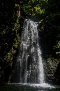 walk and discover the prego salto waterfall on the island of sao miguel, azores, Portugal.