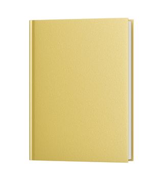 Yellow book isolated on white background