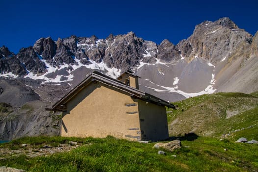 lake sainte anne qeyras in hautes alpes in france