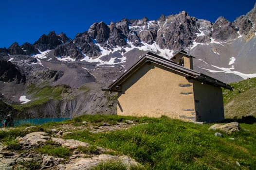 lake sainte anne qeyras in hautes alpes in france