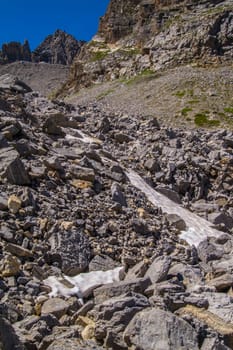 lake sainte anne qeyras in hautes alpes in france