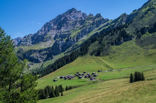 landscape of the Swiss Alps