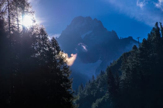 landscape of the french alps