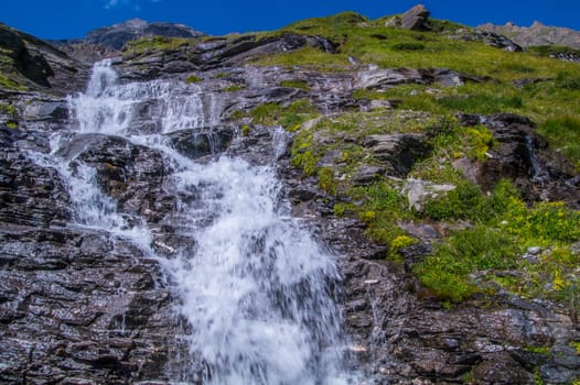 waterfall in the Swiss Alps