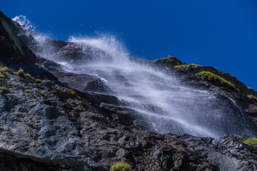 waterfall in the Swiss Alps