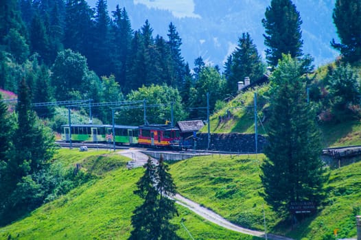 landscape of the Swiss Alps