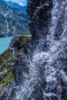waterfall in the Swiss Alps