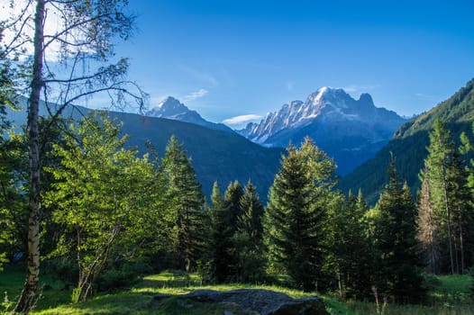 landscape of the French Alps