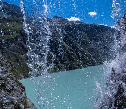 waterfall in the Swiss Alps