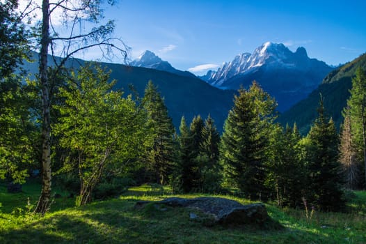 landscape of the French Alps