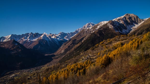 autumn landscape in the Italian Alps
